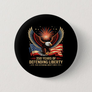 Patriotic USA Army Military Parade 250th 6 Cm Round Badge