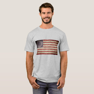Patriotic USA Betsy Ross Circle Star American Flag T-Shirt