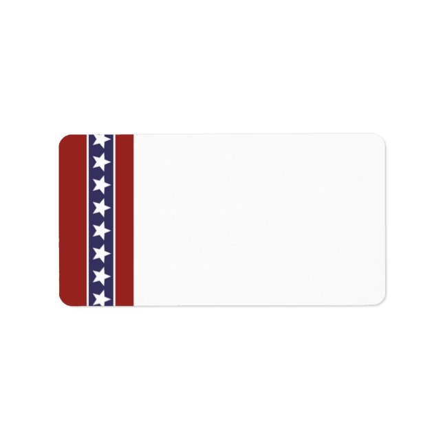Patriotic USA Blank Address Label (Front)