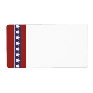 Patriotic USA Blank Shipping Label