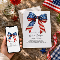 Patriotic USA bow red white blue birthday