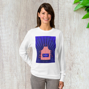 Patriotic USA Chef Red White Blue BBQ Cooking T-Shirt