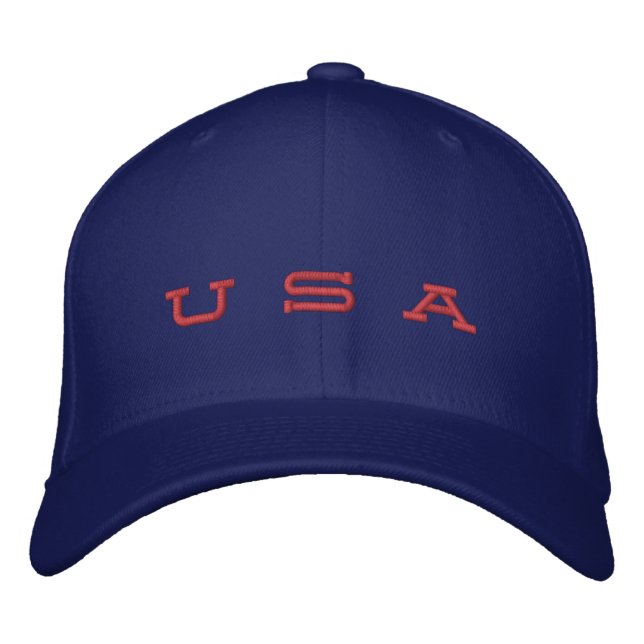 Patriotic USA Embroidered Hat (Front)