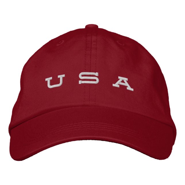 Patriotic USA  Embroidered Hat (Front)