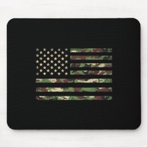 Patriotic Usa Flag 4th Of July Camo American Flag Mouse Mat