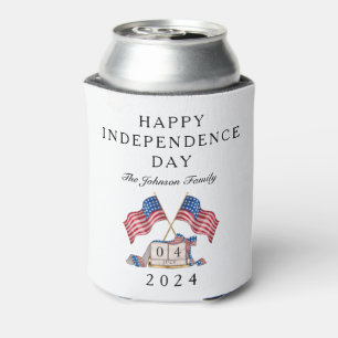 Patriotic USA Flag 4th Of July Can Cooler