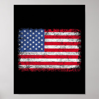 Patriotic Usa Flag 4th Of July For Men Women Kids  Poster