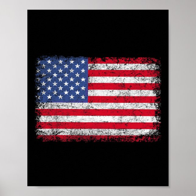 Patriotic Usa Flag 4th Of July For Men Women Kids  Poster (Front)