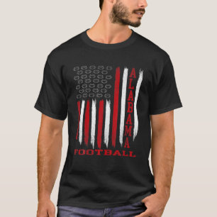 Patriotic USA Flag Alabama Football Season Party T-Shirt