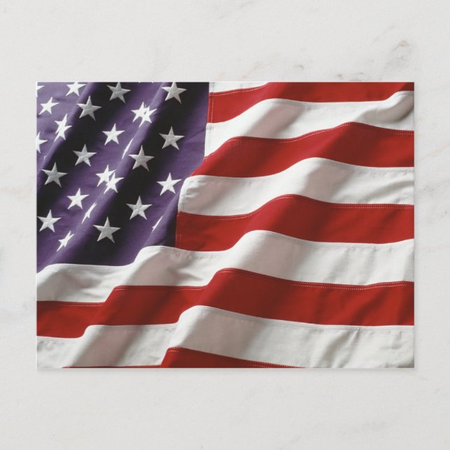 Patriotic USA Flag - American Flag Postcard (Front)