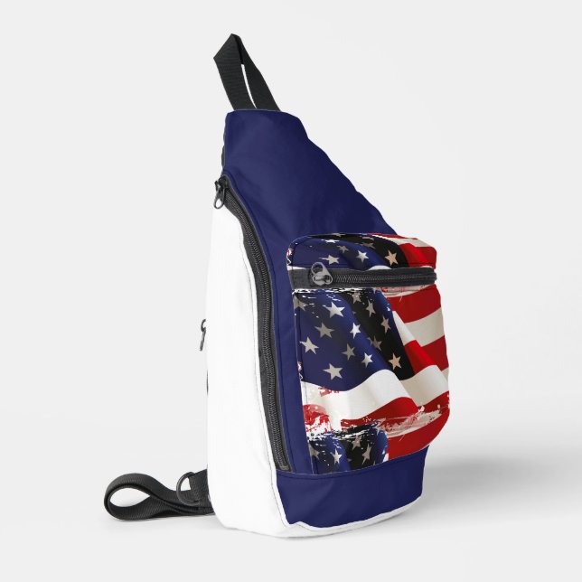 Patriotic USA Flag Backpack (Left Corner)
