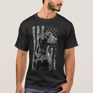 Patriotic Usa Flag Black Labrador Gift For Lab  T-Shirt