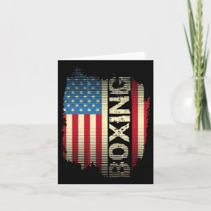 Patriotic Usa Flag Boxing Kickboxing Kickboxer Gym Card