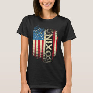 Patriotic Usa Flag Boxing Kickboxing Kickboxer Gym T-Shirt