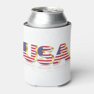 Patriotic USA Flag Can Cooler