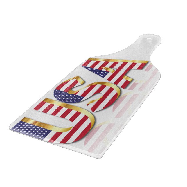 Patriotic USA Flag Cutting Board (Corner)