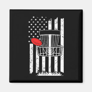 Patriotic Usa Flag Disc Golf Frolf Women Kids Men  Magnet