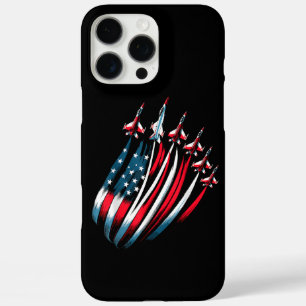 Patriotic USA Flag Fighter Jets Boys 4th of July iPhone 16 Pro Max Case