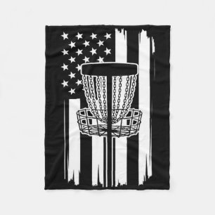Patriotic Usa Flag Frisbee Golf Player Disc Golf _ Fleece Blanket