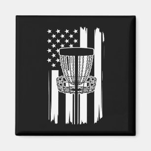 Patriotic Usa Flag Frisbee Golf Player Disc Golf _ Magnet
