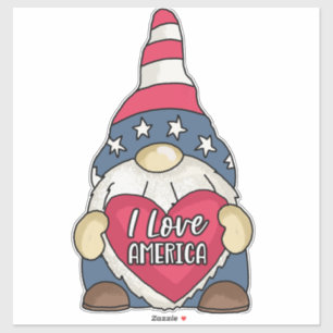 Patriotic USA Flag Garden Gnomes Stars Strips #2