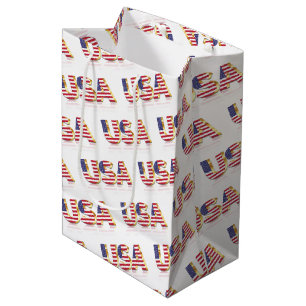 Patriotic USA Flag Gift Bag