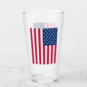 Patriotic USA Flag Glass