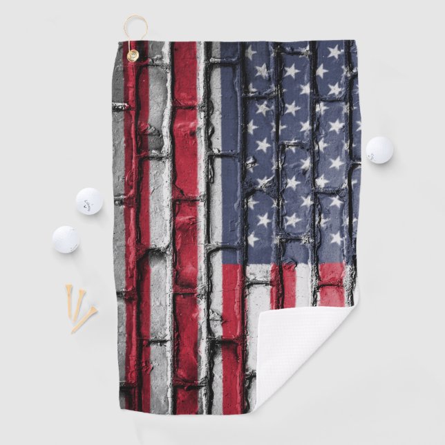 Patriotic USA Flag Golf Towel (InSitu)
