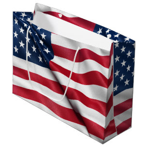 Patriotic USA Flag Large Gift Bag
