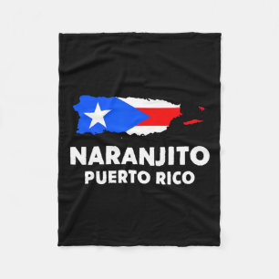 Patriotic Usa Flag Naranjito Fleece Blanket