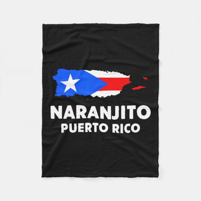 Patriotic Usa Flag Naranjito  Fleece Blanket (Front)