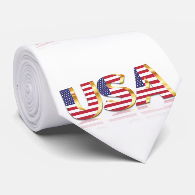 Patriotic USA Flag Neck Tie (Rolled)