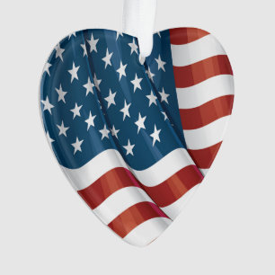 Patriotic USA Flag Ornament
