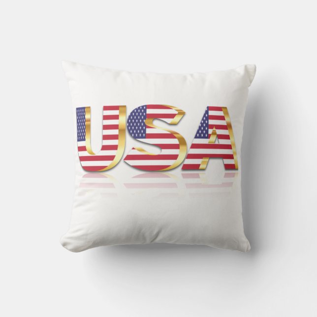 Patriotic USA Flag Pillow (Front)