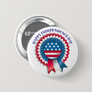 Patriotic USA Flag Rosette Award Custom 6 Cm Round Badge