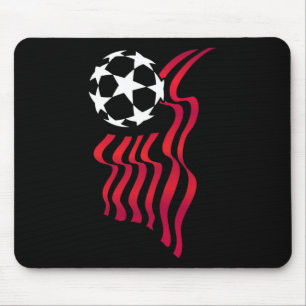 Patriotic Usa Flag Soccer Lover For Women Kids Men Mouse Mat