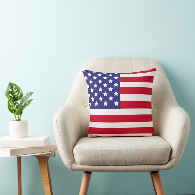 Patriotic USA flag Stars & Stripes American Cushion (Chair)
