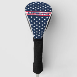 Patriotic USA Flag 🇺🇸 Stars & Stripes Golfer Golf Head Cover