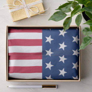Patriotic USA Flag Stars & Stripes Red white Blue Tissue Paper