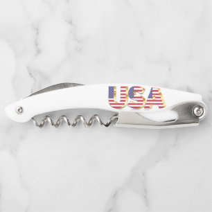 Patriotic USA Flag Waiter's Corkscrew