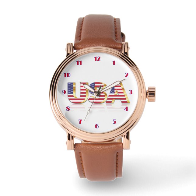 Patriotic USA Flag Watch (Front)