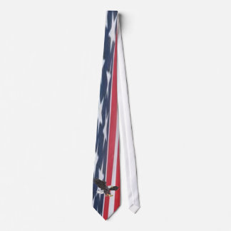 PATRIOTIC USA FLAG WITH EAGLE TIE