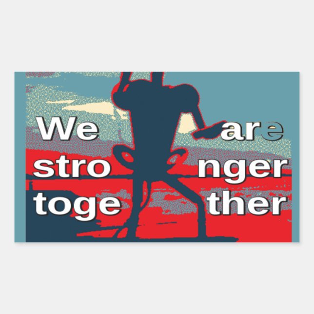 Patriotic USA Hope Graphic Art Print Design Rectangular Sticker (Front)