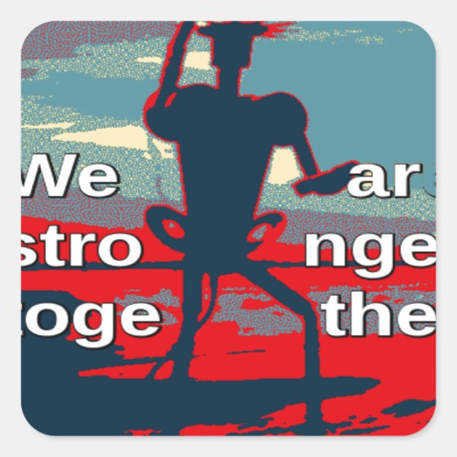 Patriotic USA Hope Graphic Art Print Design Square Sticker (Front)