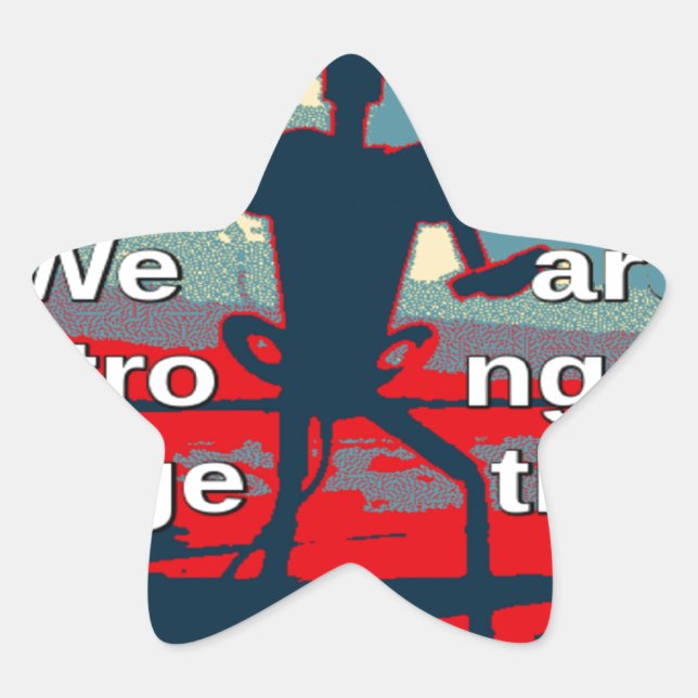 Patriotic USA Hope Graphic Art Print Design Star Sticker (Front)