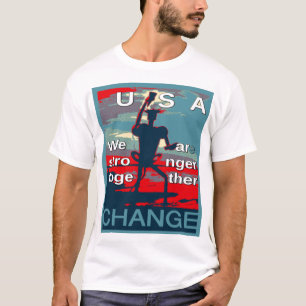 Patriotic USA Hope Graphic Art Print Design T-Shirt