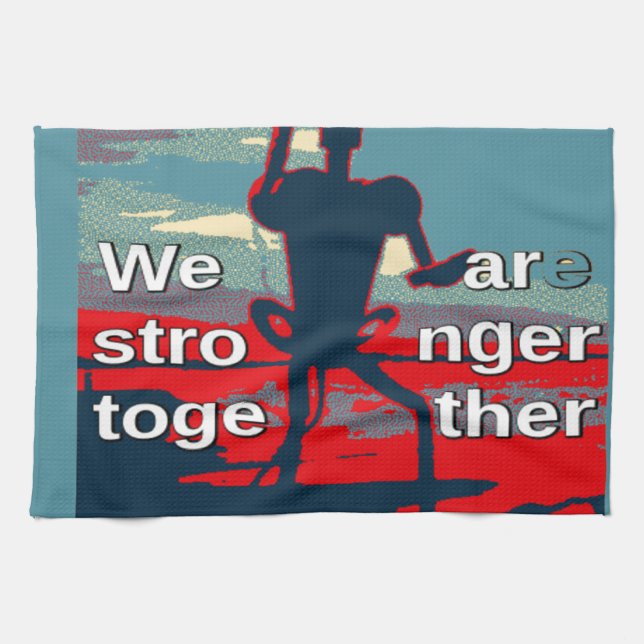 Patriotic USA Hope Graphic Art Print Design Tea Towel (Horizontal)