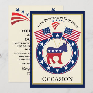 Patriotic USA Invitation