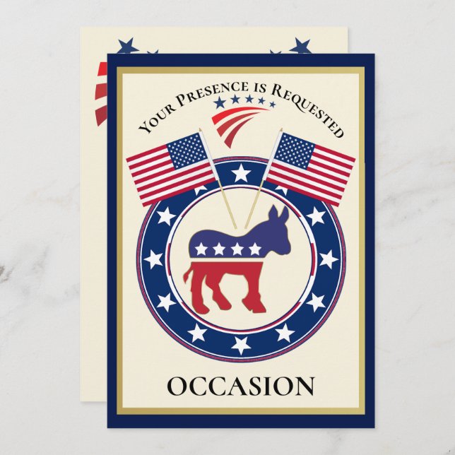Patriotic USA  Invitation (Front/Back)