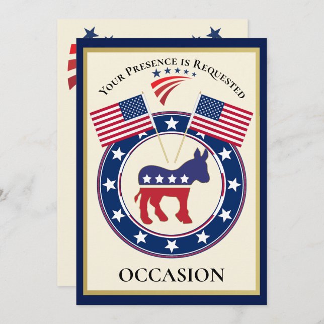 Patriotic USA  Invitation (Front/Back)